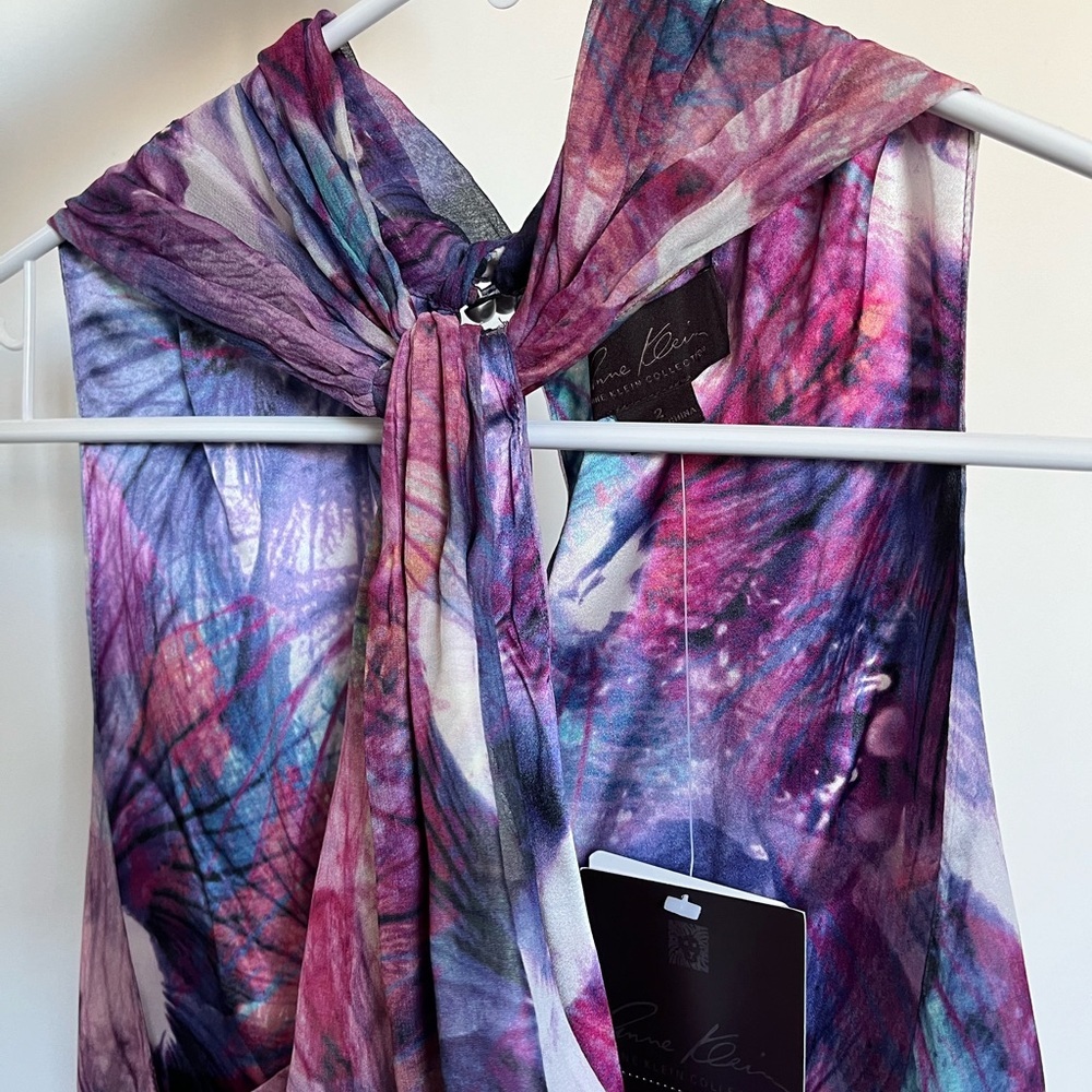 Anne Klein Collection 100% Silk Blouse NWT🦋